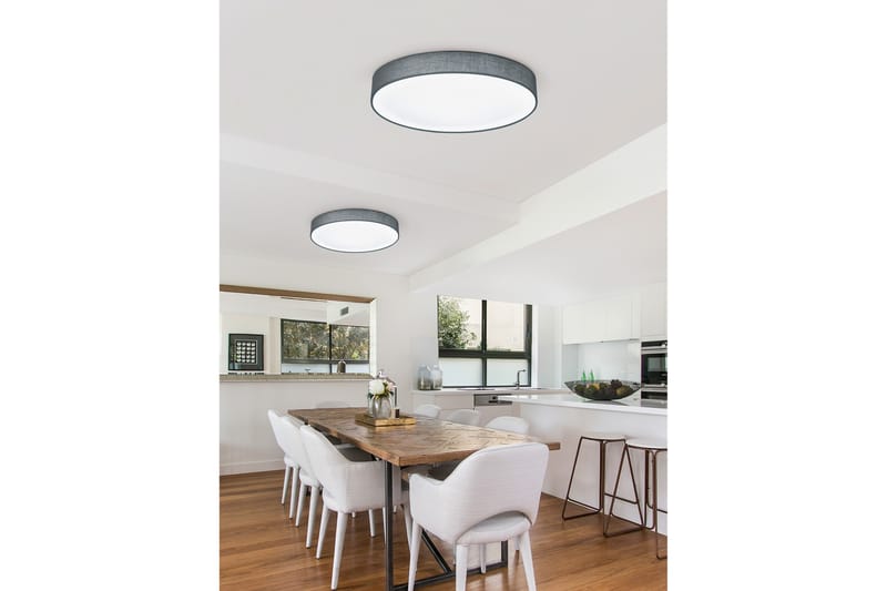 Trio Lighting Lugano LED plafond 60cm grå - Taklampa sovrum - Kökslampa & taklampa kök - Hall lampa - Fönsterlampa - Pendellampa & hänglampa - Taklampa vardagsrum - Fönsterlampa hängande - Taklampa & takbelysning