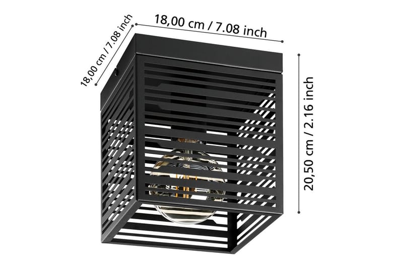 Taklampa Eglo Piedritas - Svart - Belysning - Lampor & belysning inomhus - Taklampa & takbelysning - Takplafond
