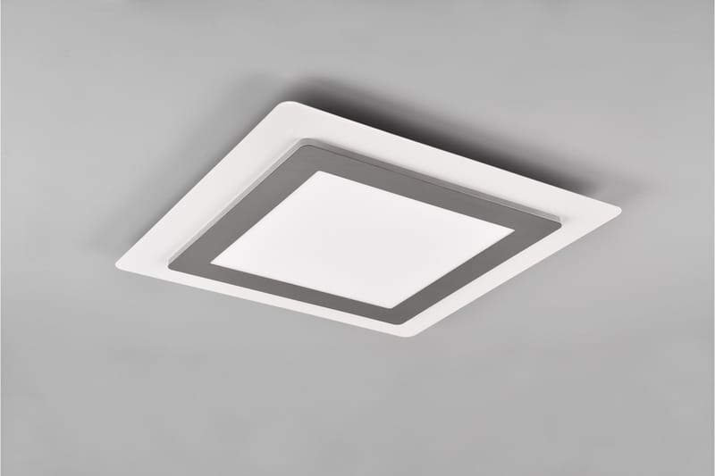 Trio Lighting Morgan LED plafond 45x45 cm vit/ borstad stål - Belysning - Lampor & belysning inomhus - Taklampa & takbelysning - Takplafond