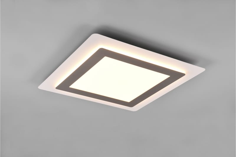 Trio Lighting Morgan LED plafond 45x45 cm vit/ borstad stål - Belysning - Lampor & belysning inomhus - Taklampa & takbelysning - Takplafond