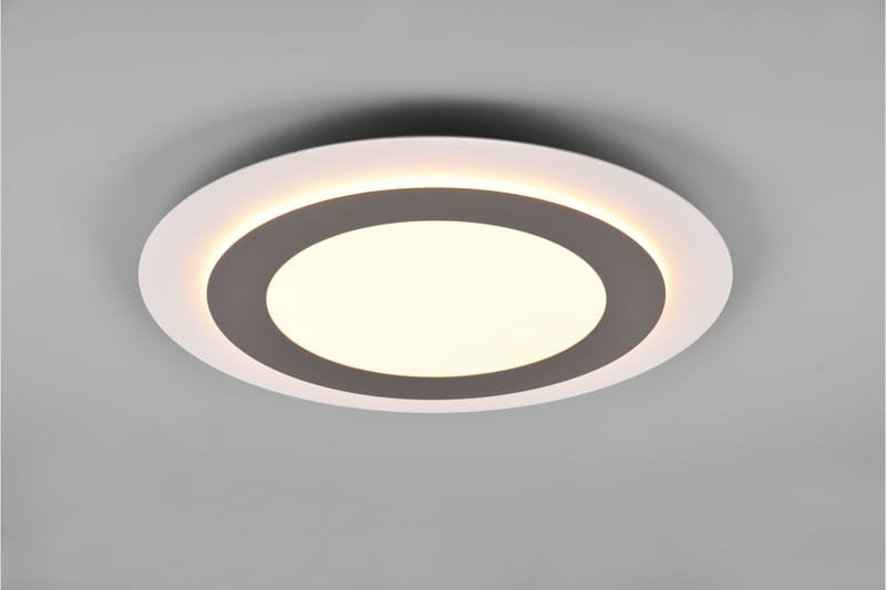 Trio Lighting Morgan LED plafond 45 cm vit/ borstad stål - Belysning - Lampor & belysning inomhus - Taklampa & takbelysning - Takplafond