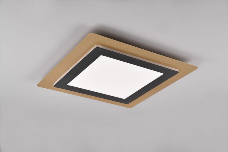 Trio Lighting Morgan LED plafond 45x45 cm mattsvart/ guld - Belysning - Lampor & belysning inomhus - Taklampa & takbelysning - Takplafond