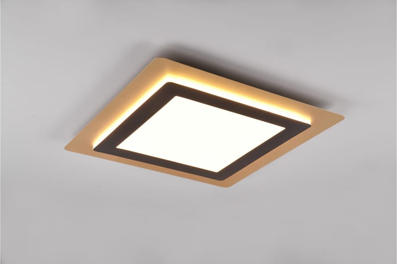 Trio Lighting Morgan LED plafond 45x45 cm mattsvart/ guld - Belysning - Lampor & belysning inomhus - Taklampa & takbelysning - Takplafond