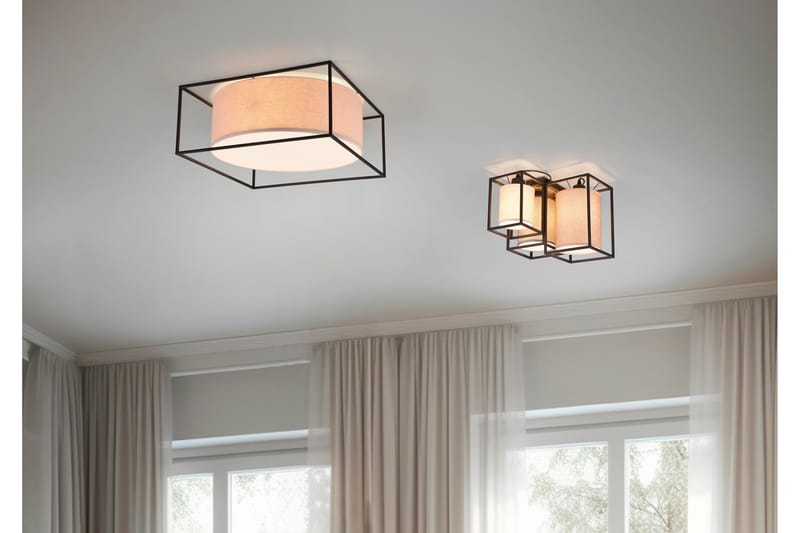 Trio Lighting Ross plafond 50x50 cm E27 beige - Belysning - Lampor & belysning inomhus - Taklampa & takbelysning - Takplafond