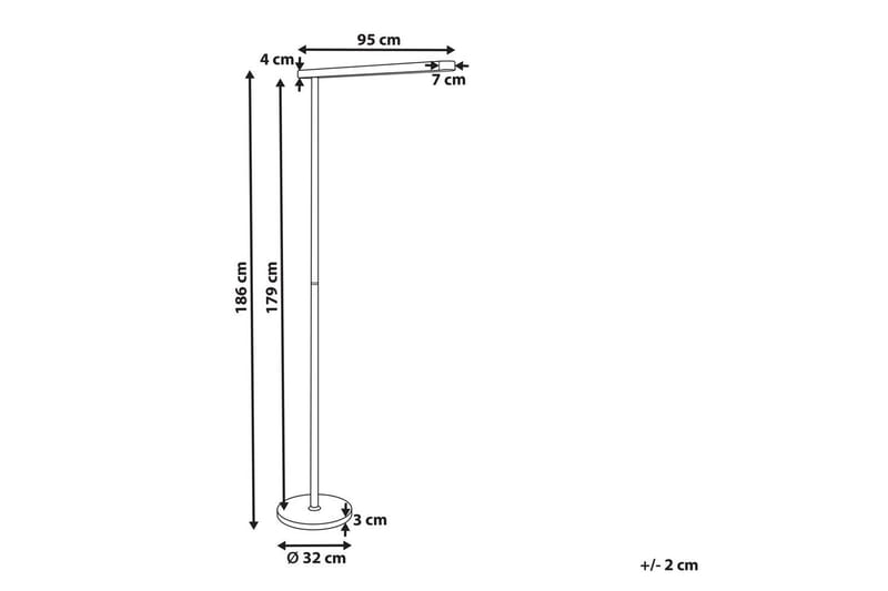 Temerra Golvlampa 186 cm - Vit - Belysning - Lampor & belysning inomhus - Golvlampa