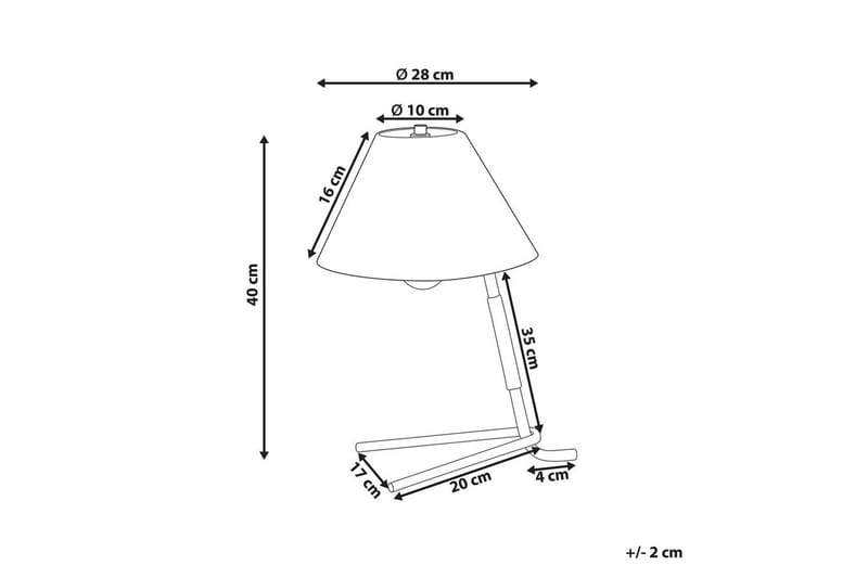 Toykab Bordslampa 40 cm E27 - Guld/Vit - Belysning - Lampor & belysning inomhus - Bordslampa