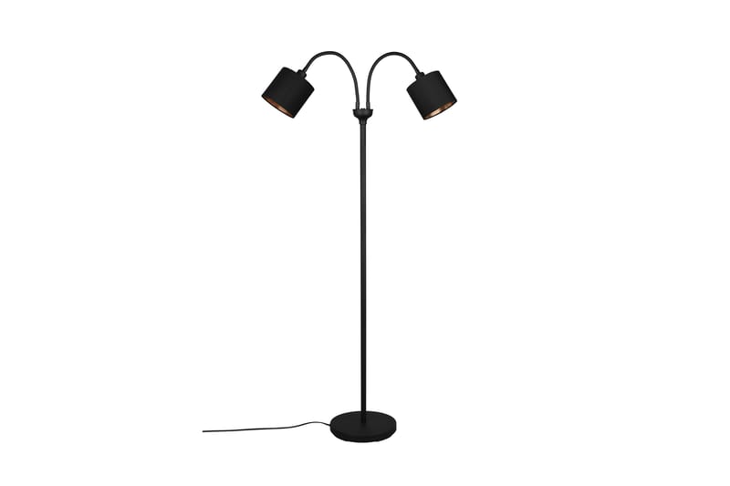 Trio Lighting Tommy golvlampa 2L E14 mattsvart/ guld - Belysning - Lampor & belysning inomhus - Golvlampa