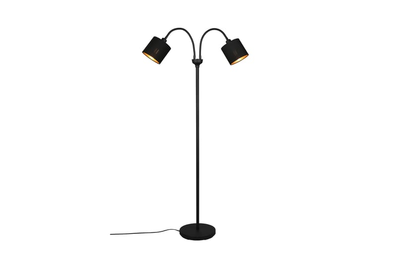 Trio Lighting Tommy golvlampa 2L E14 mattsvart/ guld - Belysning - Lampor & belysning inomhus - Golvlampa