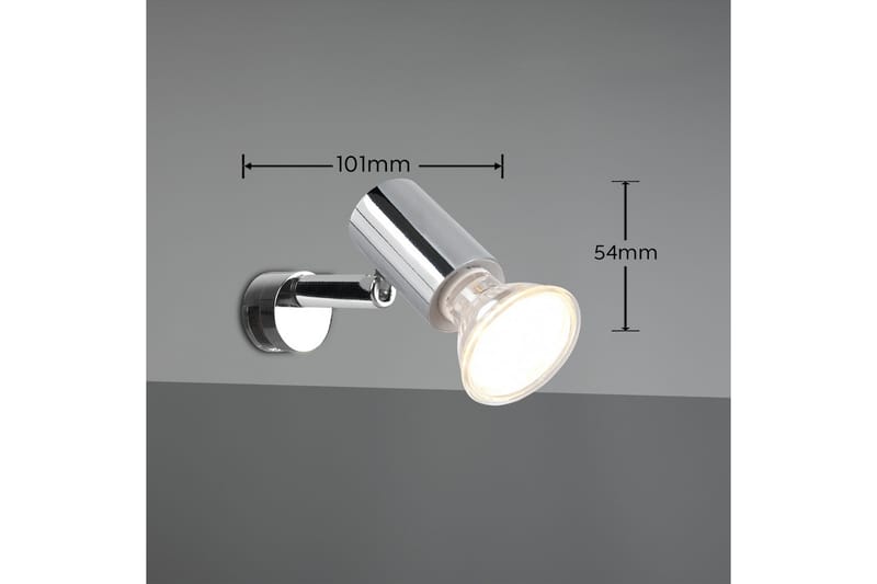 Trio Lighting Lorenzo H2O vägglampa 1L GU10 krom - Hall lampa - Vägglampa - Väggplafond