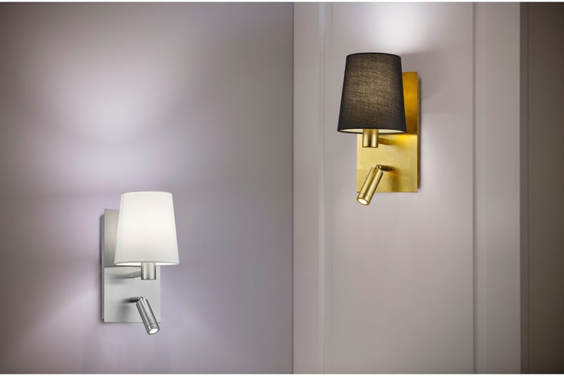 Trio Lighting Marriot vägglampa E27 + LED guld/svart - Vit - Belysning - Lampor & belysning inomhus - Vägglampa