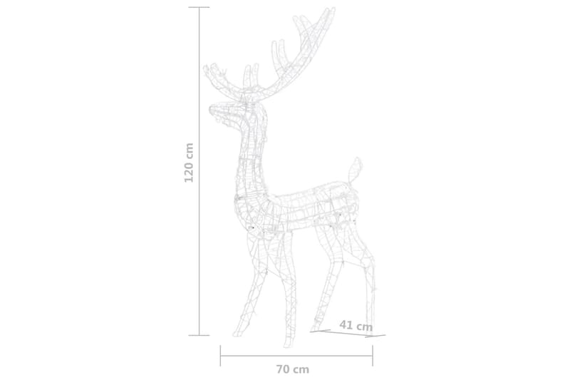 Juldekoration ren akryl 140 LED 120 cm kallvit - Vit - Belysning - Julbelysning - Julbelysning utomhus