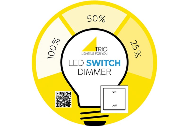 Trio Lighting LK LED E14 filament classic 4W 470lm 4000K transparent switch dimmer - Belysning - Glödlampor & ljuskällor - Glödlampor