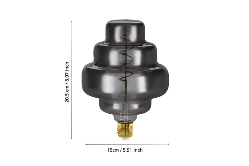 Ljuskälla Eglo LM-E27-LED OR150 4W Smoky - Svart/Grå - Belysning - Glödlampor & ljuskällor - LED belysning - LED lampa - Normallampa