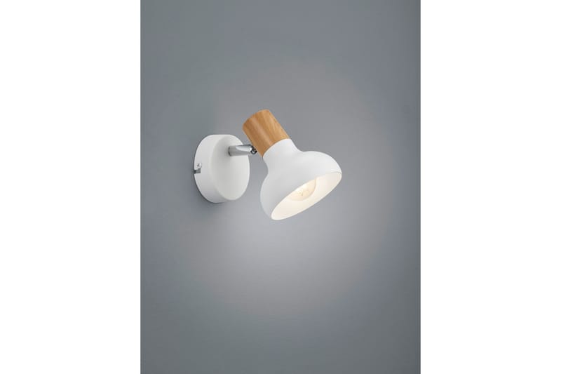 Trio Lighting Latika spotlight 1L E14 mattvit/ trä - Belysning - Spotlights & downlights - Downlight 230v