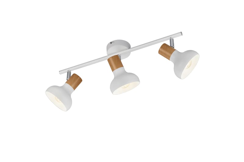 Trio Lighting Latika spotlight 3L E14 mattvit/ trä - Downlight 230v - Spotlights & downlights - Hall lampa