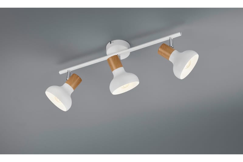 Trio Lighting Latika spotlight 3L E14 mattvit/ trä - Belysning - Spotlights & downlights - Downlight 230v