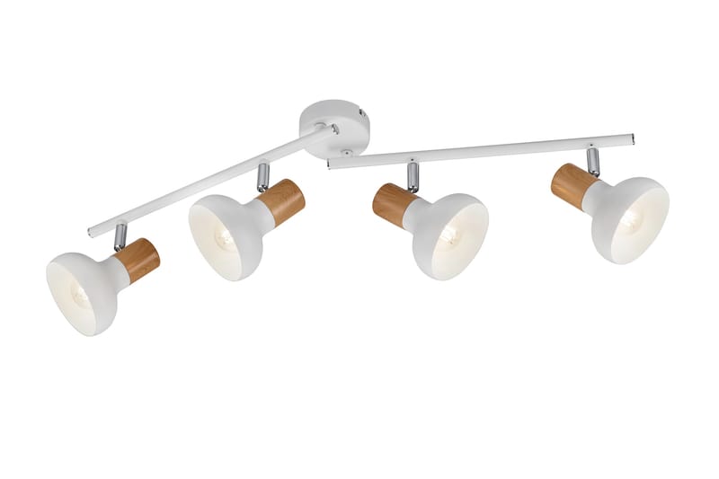 Trio Lighting Latika spotlight 4L E14 mattvit/ trä - Belysning - Spotlights & downlights - Downlight 230v