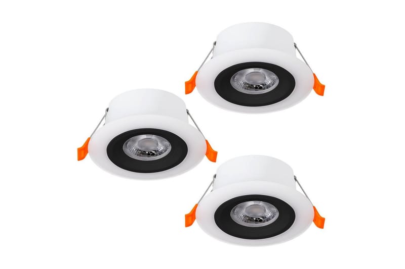 Infälld Lampa Eglo Calonge 3 st Svart, Vit - Svart/Vit - Belysning - Spotlights & downlights - LED downlight