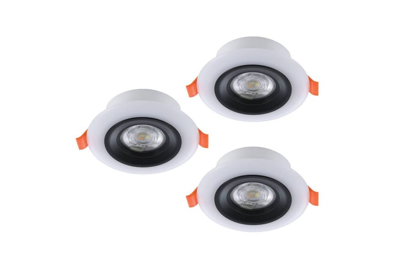 Infälld Lampa Eglo Calonge RGB 3 st Svart, Vit - Svart/Vit - Belysning - Spotlights & downlights - LED downlight