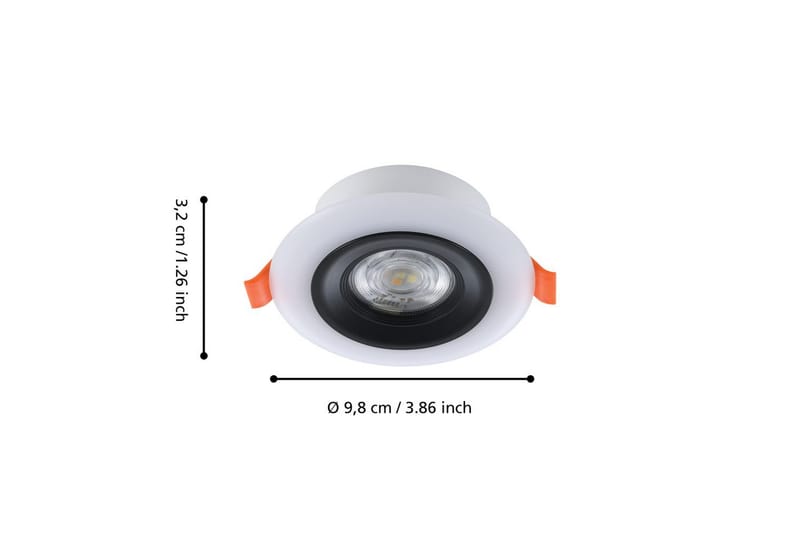 Infälld Lampa Eglo Calonge RGB 3 st Svart, Vit - Svart/Vit - Belysning - Spotlights & downlights - LED downlight