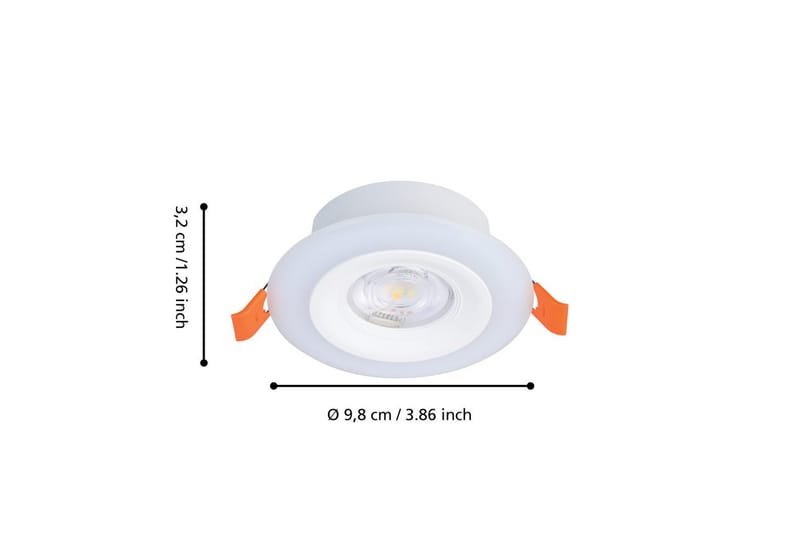 Infälld Lampa Eglo Calonge RGB 3 st Vit - Vit - Belysning - Spotlights & downlights - LED downlight