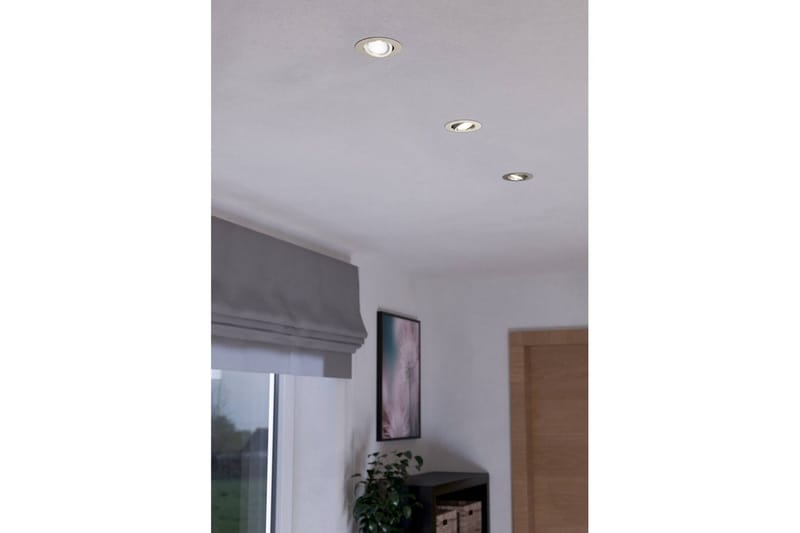 Infälld Lampa Eglo Saliceto 3 st Ø88 mm 2700K Nickel-Matt - Grå - Belysning - Spotlights & downlights - LED downlight