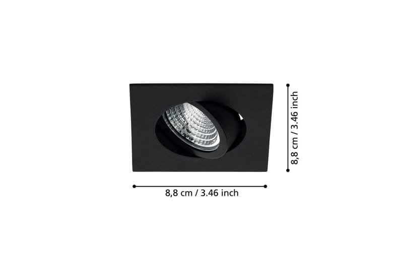 Infälld Lampa Eglo Saliceto 88x88 mm 2700K Svart - Svart - Belysning - Spotlights & downlights - LED downlight