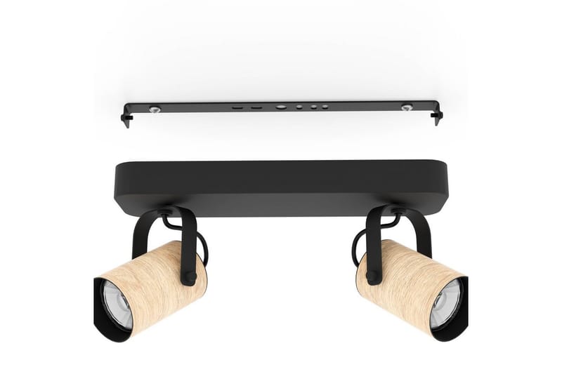 Spotlight Eglo Cayuca med 2 Lampor - Svart/Brun - Belysning - Spotlights & downlights