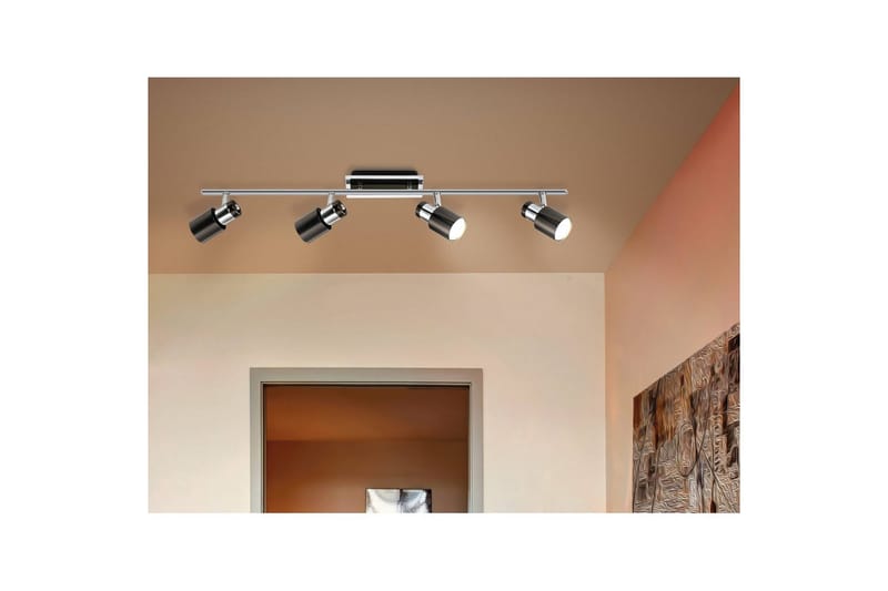 Spotlight Eglo Davida 1 med 4 Lampor - Krom/Svart - Belysning - Spotlights & downlights