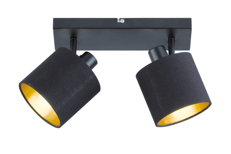 Trio Lighting Tommy spotlight 2L  E14 mattsvart/ guld - Svart - Belysning - Spotlights & downlights - Takspotlight