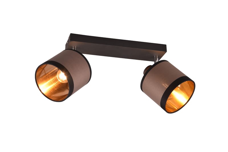 Trio Lighting Davos spotlight 2L E14 mattsvart/ greige - Belysning - Spotlights & downlights - Downlight 230v