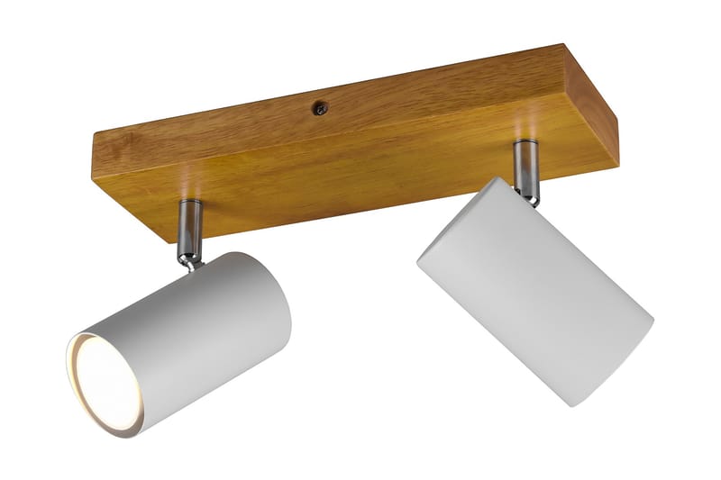 Trio Lighting Marley spot 2L GU10 mattvit/ trä - Belysning - Spotlights & downlights