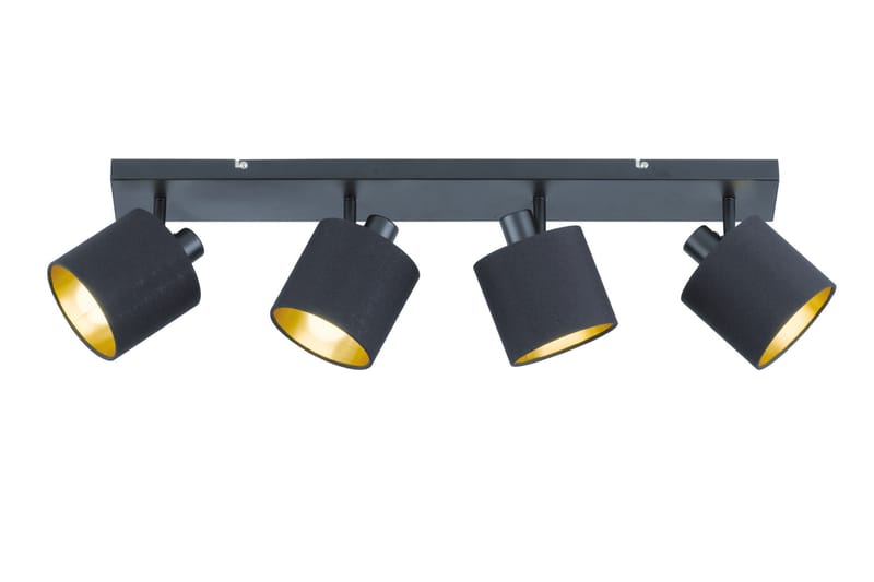 Trio Lighting Tommy spotlight 4L  E14 mattsvart/ guld - Svart - Belysning - Spotlights & downlights