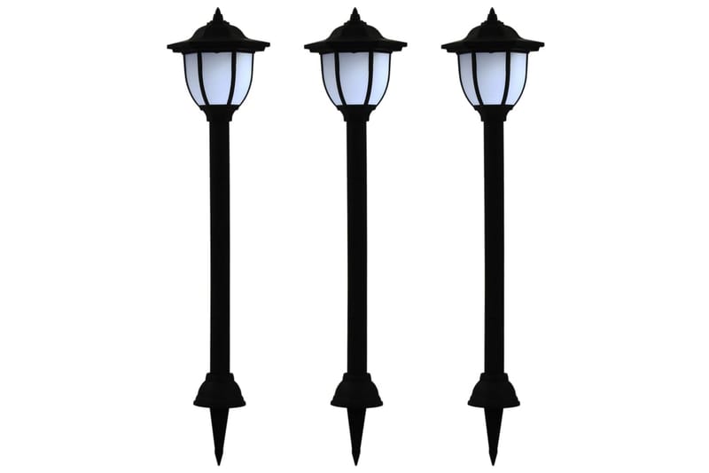 Sollampa LED set 3 st svart - Svart - Belysning - Utelampor & utomhusbelysning - Solcellsbelysning