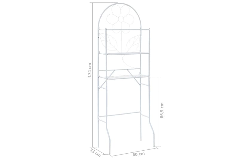 Badrumshylla 60x33x174 cm vit - be Basic - Förvaring - Badrumsförvaring - Badrumshylla