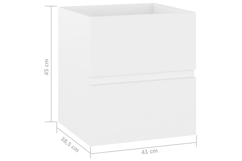 Tvättställsskåp vit 41x38,5x45 cm spånskiva - Vit - Förvaring - Badrumsförvaring - Tvättställsskåp & kommod