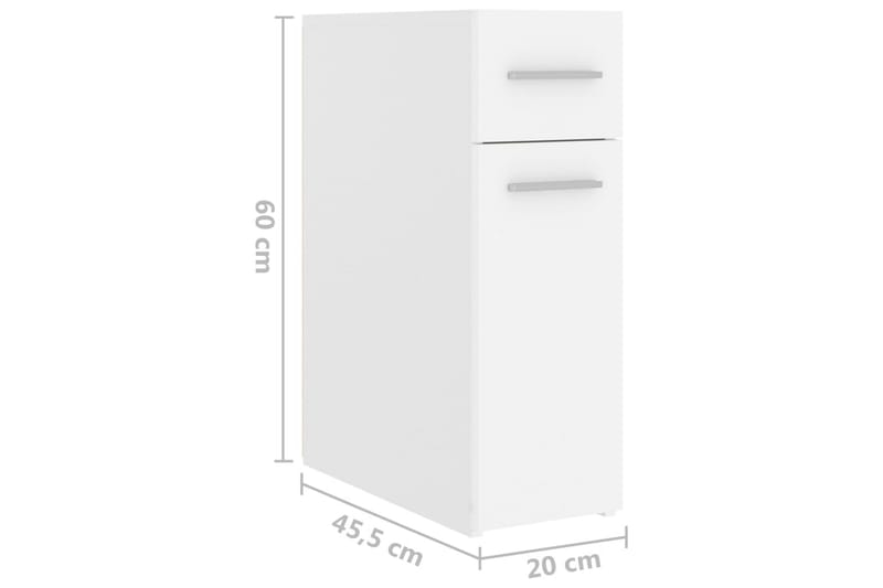 Apoteksskåp vit 20x45,5x60 cm spånskiva - be Basic - Förvaring - Badrumsförvaring - Väggskåp & högskåp