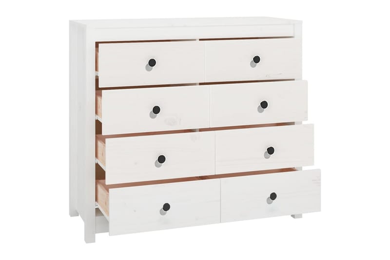 beBasic Sidoskåp vit 100x40x90 cm massiv furu - White - Förvaring - Förvaringsmöbler - Sideboard & skänk