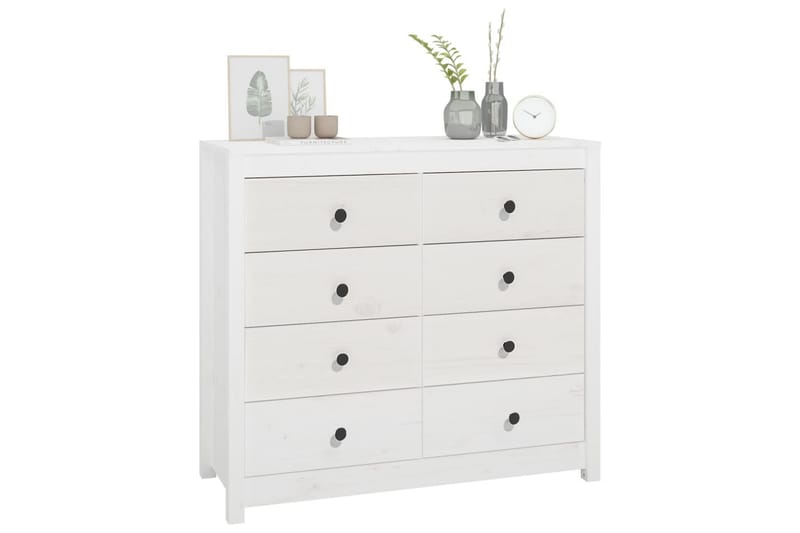 beBasic Sidoskåp vit 100x40x90 cm massiv furu - White - Förvaring - Förvaringsmöbler - Sideboard & skänk