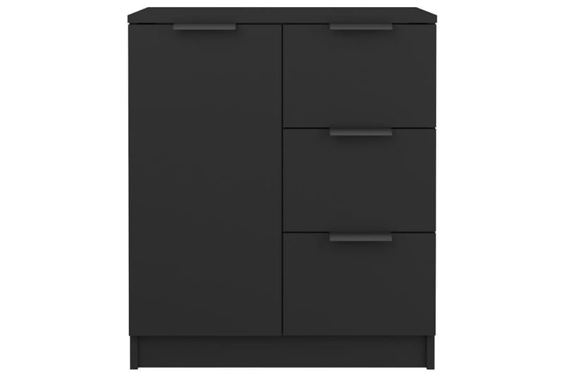 beBasic Skänk 2 st svart 60x30x70 cm konstruerat trä - Black - Förvaring - Förvaringsmöbler - Sideboard & skänk