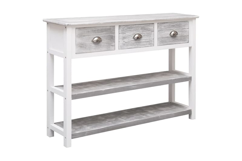 beBasic Skänk antikgrå 108x30x76 cm massivt kejsarträ - Grey - Förvaring - Förvaringsmöbler - Sideboard & skänk