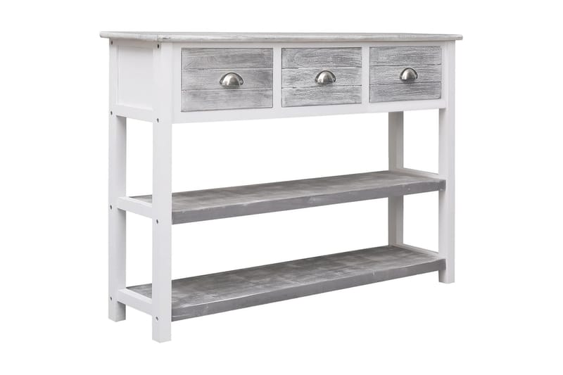 beBasic Skänk antikgrå 108x30x76 cm massivt kejsarträ - Grey - Förvaring - Förvaringsmöbler - Sideboard & skänk