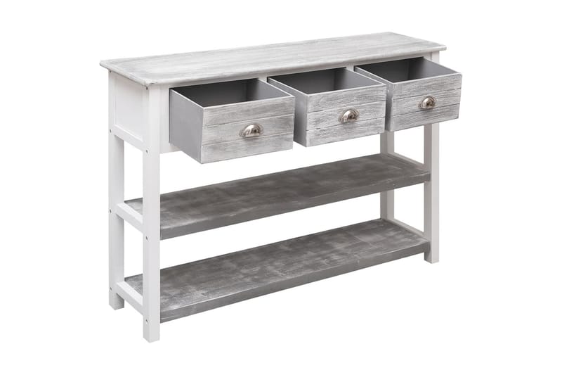 beBasic Skänk antikgrå 108x30x76 cm massivt kejsarträ - Grey - Förvaring - Förvaringsmöbler - Sideboard & skänk