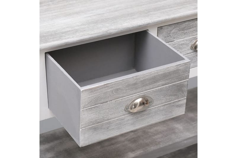 beBasic Skänk antikgrå 108x30x76 cm massivt kejsarträ - Grey - Förvaring - Förvaringsmöbler - Sideboard & skänk