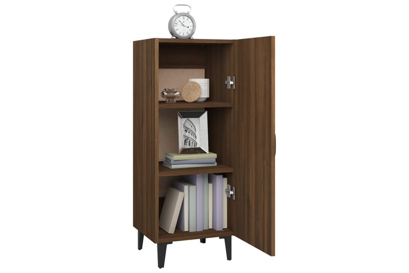 beBasic Skänk brun ek 34,5x34x90 cm konstruerat trä - Brown - Förvaring - Förvaringsmöbler - Sideboard & skänk