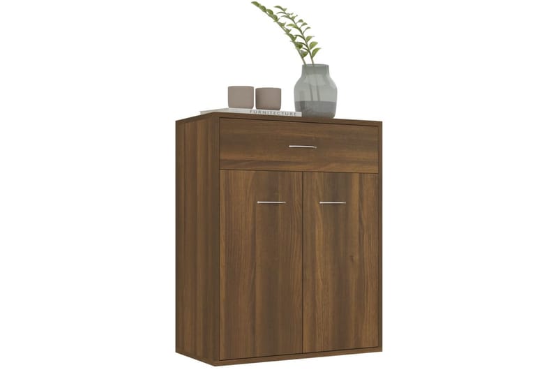 beBasic Skänk brun ek 60x30x75 cm konstruerat trä - Brown - Förvaring - Förvaringsmöbler - Sideboard & skänk