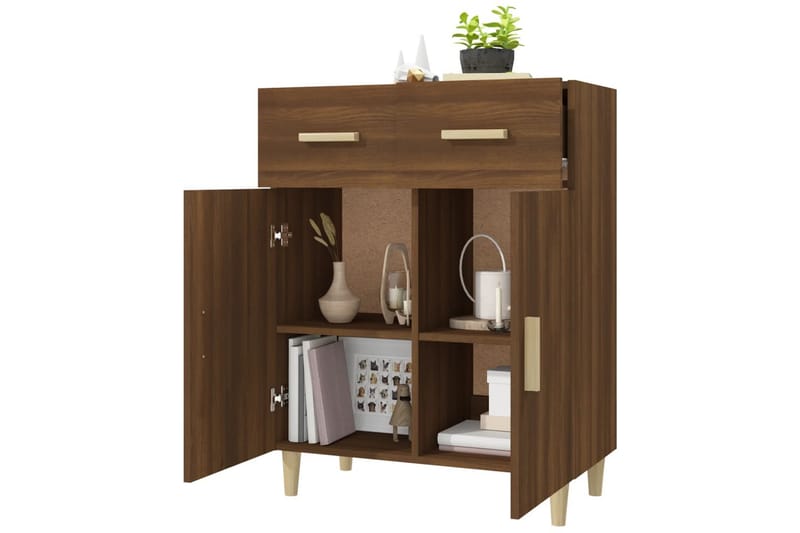 beBasic Skänk brun ek 69,5x34x89 cm konstruerat trä - Brown - Förvaring - Förvaringsmöbler - Sideboard & skänk