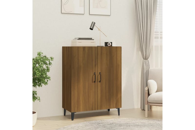 beBasic Skänk brun ek 70x34x90 cm konstruerat trä - Brown - Förvaring - Förvaringsmöbler - Sideboard & skänk