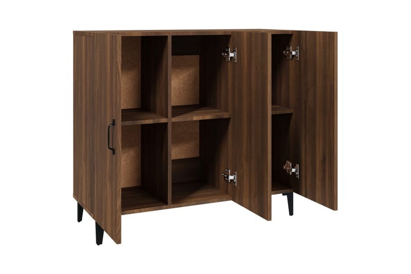 beBasic Skänk brun ek 90x34x80 cm konstruerat trä - Brown - F�örvaring - Förvaringsmöbler - Sideboard & skänk