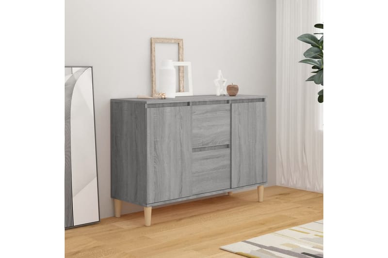 beBasic Skänk grå sonoma-ek 103,5x35x70 cm konstruerat trä - Grey - Förvaring - Förvaringsmöbler - Sideboard & skänk